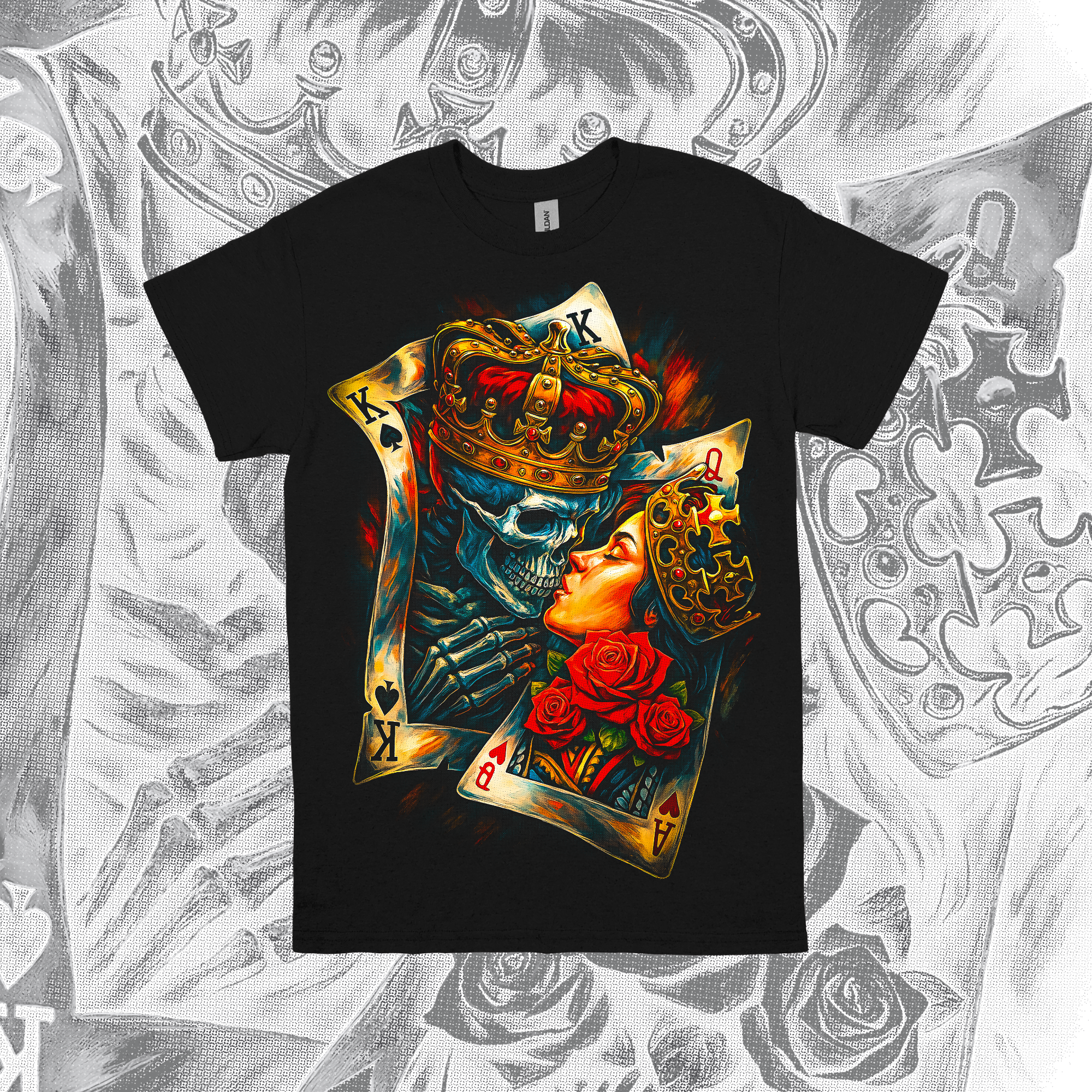 Dead Love – King & Queen Tee 👑💀🌹