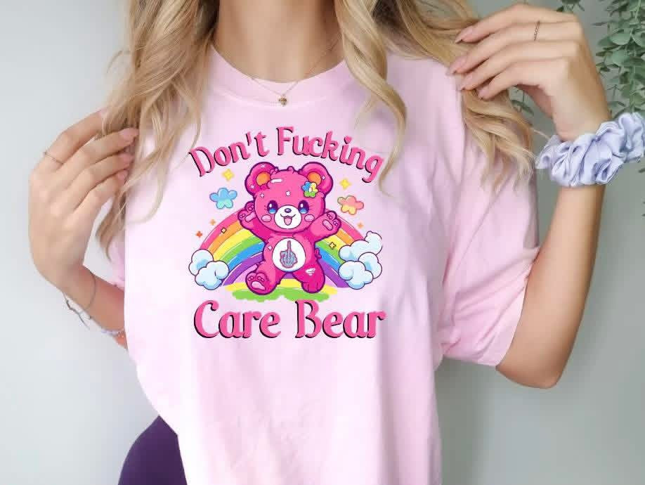 Don't Fucking Care Bear Screen Print
