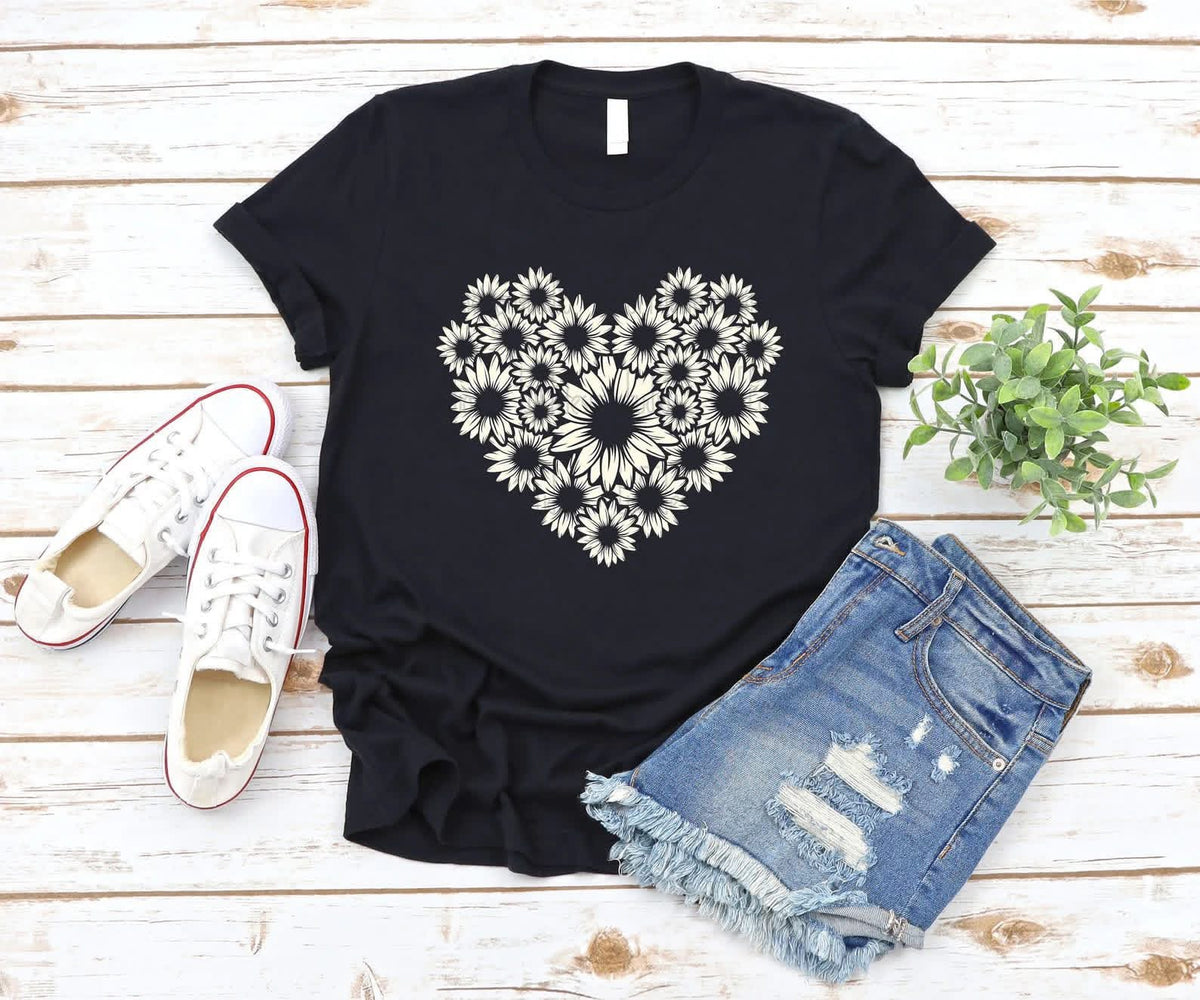 Sunflower Heart Screen Print