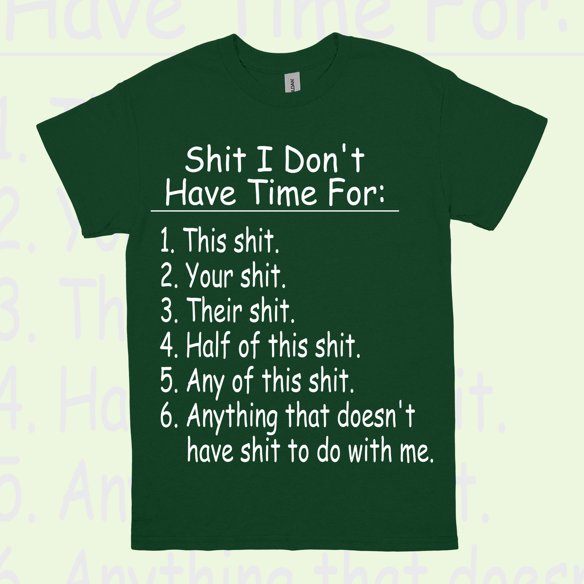 No time for Shxt